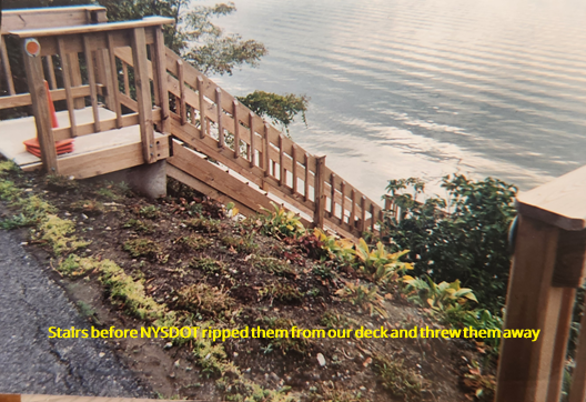 512-foot retaining wall blocking lake access